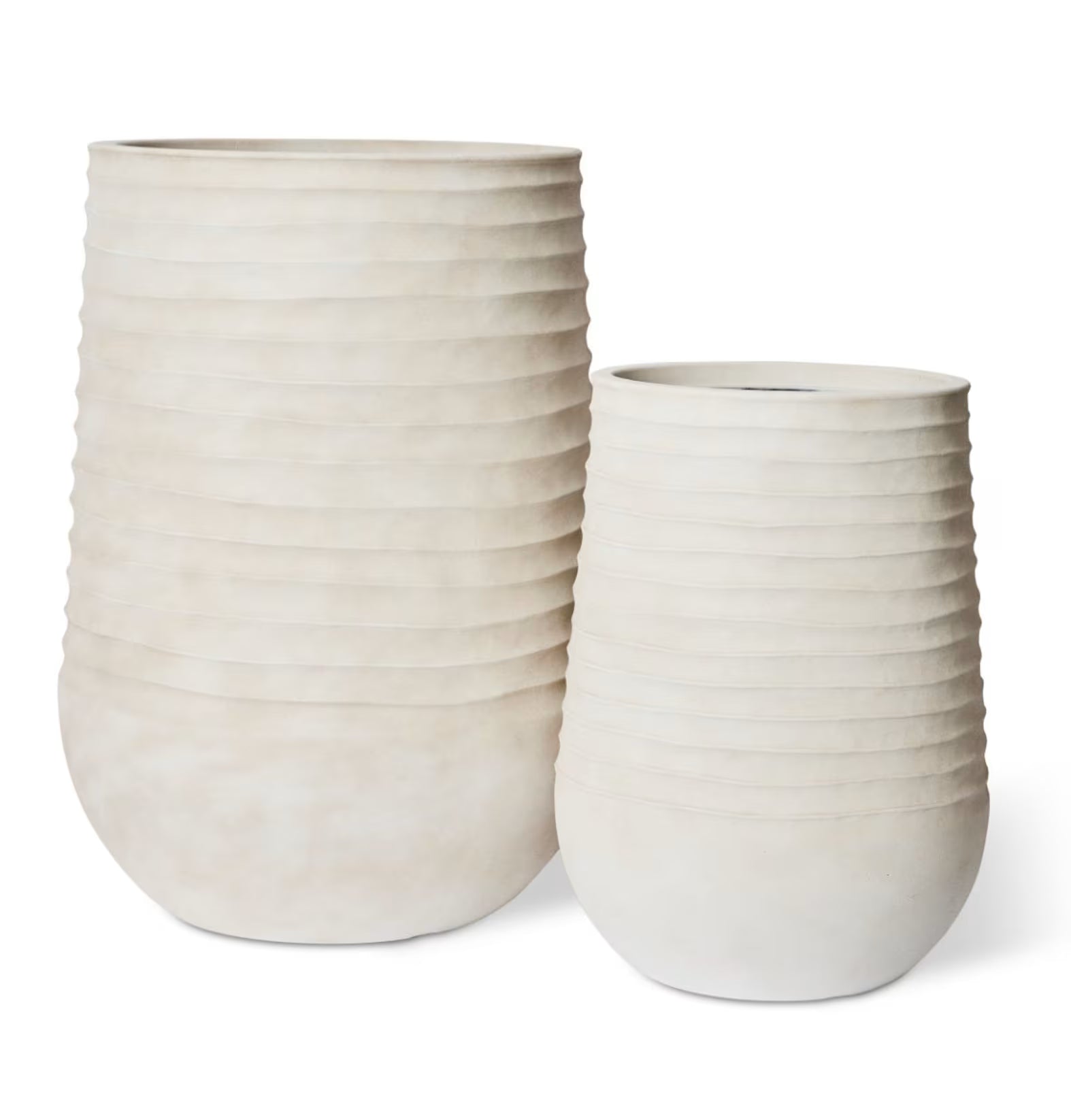 Ripple Planter and Olive Tree Set (Large)